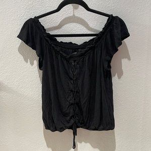 Aeropostale Black Off Shoulder Top